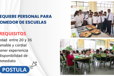 Comedores disponen de 50 vacantes: ¡Únete a un equipo comprometido con la alimentación saludable y la comunidad!